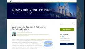 
							         Working the Crowd: A Primer for Funding Portals | New York Venture ...								  
							    