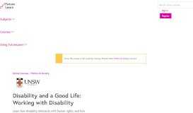 
							         Working with Disability - Online Course - FutureLearn								  
							    