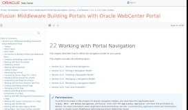 
							         Working with Portal Navigation - Oracle Docs								  
							    