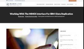 
							         Working With the MIMIX Interface for IBM i Data Replication | Baseline ...								  
							    