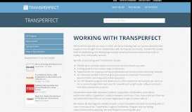 
							         Working With TransPerfect | TransPerfect								  
							    