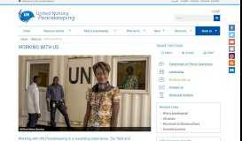 
							         Working with us | United Nations Peacekeeping								  
							    