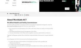 
							         WorkSafe ACT - Access Canberra - ACT Government								  
							    