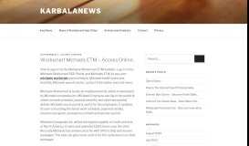 
							         Worksmart Michaels ETM - Access Online.. - Karbalanews								  
							    