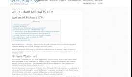 
							         Worksmart Michaels ETM Login - Michaels Employee Portal ...								  
							    