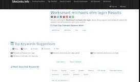 
							         Worksmart michaels etm login Results For Websites Listing								  
							    
