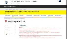 
							         Workspace 2.0 | UBC Information Technology								  
							    