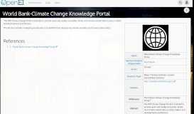 
							         World Bank-Climate Change Knowledge Portal | Open Energy ...								  
							    