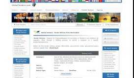 
							         World Bank Tenders, WB Tenders, WB Business Opportunities, Global ...								  
							    