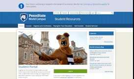 
							         World Campus Student Portal - Penn State								  
							    