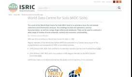 
							         World Data Centre for Soils (WDC-Soils) | ISRIC								  
							    