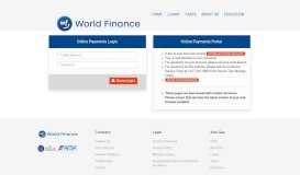 
							         World Finance Payment Portal								  
							    