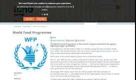 
							         World Food Programme | Land Portal | Securing Land Rights ...								  
							    