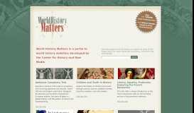 
							         World History Matters » A Portal to World History Sites from the Center ...								  
							    