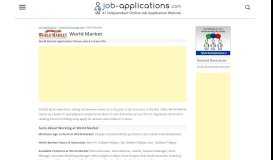 
							         World Market Application, Jobs & Careers Online - Job-Applications.com								  
							    