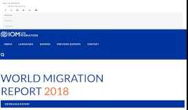 
							         World Migration Report 2018 | International Organization for Migration								  
							    