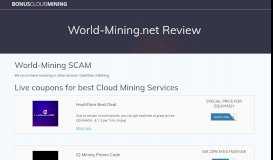 
							         World-Mining.net Review - 100% SCAM | BonusCloudMining								  
							    