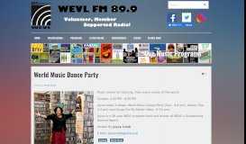 
							         World Music Dance Party - Wevl								  
							    
