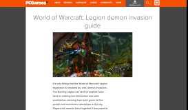
							         World of Warcraft: Legion demon invasion guide | PCGamesN								  
							    