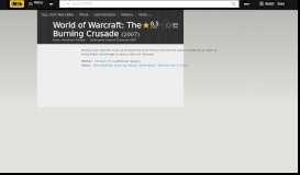 
							         World of Warcraft: The Burning Crusade (Video Game 2007) - IMDb								  
							    