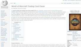 
							         World of Warcraft Trading Card Game - Wikipedia								  
							    