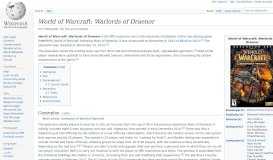 
							         World of Warcraft: Warlords of Draenor - Wikipedia								  
							    