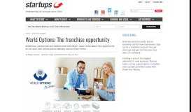 
							         World Options: The franchise opportunity | Startups.co.uk								  
							    