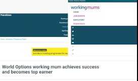 
							         World Options working mum achieves success and becomes top ...								  
							    