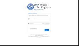 
							         World Pet Registry - account.login								  
							    