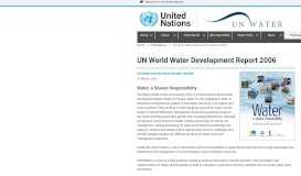
							         World Water Development Report 2006 | UN-Water								  
							    