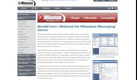 
							         WorldClient, Free Web Email ... - MDaemon Messaging Server								  
							    