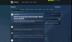 
							         Worth buying the Portal bundle? (Both Portal games) :: Portal 2 ...								  
							    