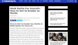 
							         WoW Battle For Azeroth: How to Get to Exodar as Horde - Twinfinite								  
							    