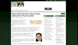 
							         Wow Digit Review: Wow eCoin (WowCoin) Ponzi points								  
							    