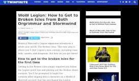 
							         WoW Legion: How to Get to Broken Isles from Both Orgrimmar and ...								  
							    