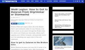 
							         WoW Legion: How to Get to Dalaran From Orgrimmar or Stormwind								  
							    
