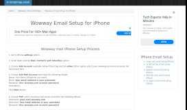 
							         Wowway Email Setup - iPhone | wowway.com | SmtpImap								  
							    
