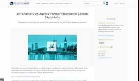 
							         WP Engine's UK Agency Partner Programme Growth Skyrockets ...								  
							    