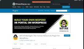 
							         WP-HR Manager: The Human Resources Plugin for WordPress ...								  
							    