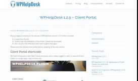 
							         WPHelpDesk 1.2.9 - Client Portal | WPHelpDesk								  
							    