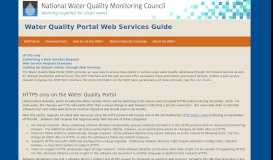 
							         WQP Web Services Guide - Water Quality Portal								  
							    