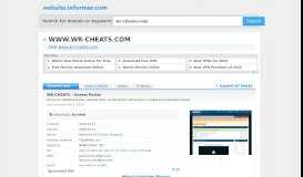 
							         wr-cheats.com at WI. WR-CHEATS - Unreal Portal - Website Informer								  
							    