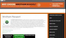 
							         Wrotham Passport – WROTHAM SCHOOL								  
							    