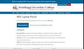 
							         WSC Laptop Portal | Wonthaggi Secondary College								  
							    