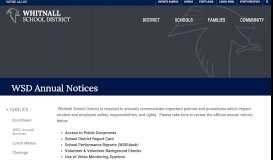 
							         WSD Annual Notices - Whitnall School District								  
							    