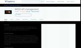 
							         WSO2 API management Reviews and Pricing - 2019 - Capterra								  
							    