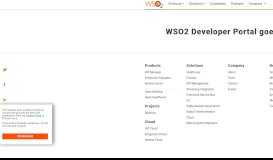 
							         WSO2 Developer Portal goes live!								  
							    