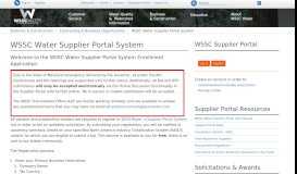 
							         WSSC Supplier Portal System								  
							    