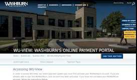 
							         WU-View Online Portal - Washburn University								  
							    