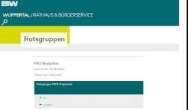
							         Wuppertal: Ratsgruppen								  
							    